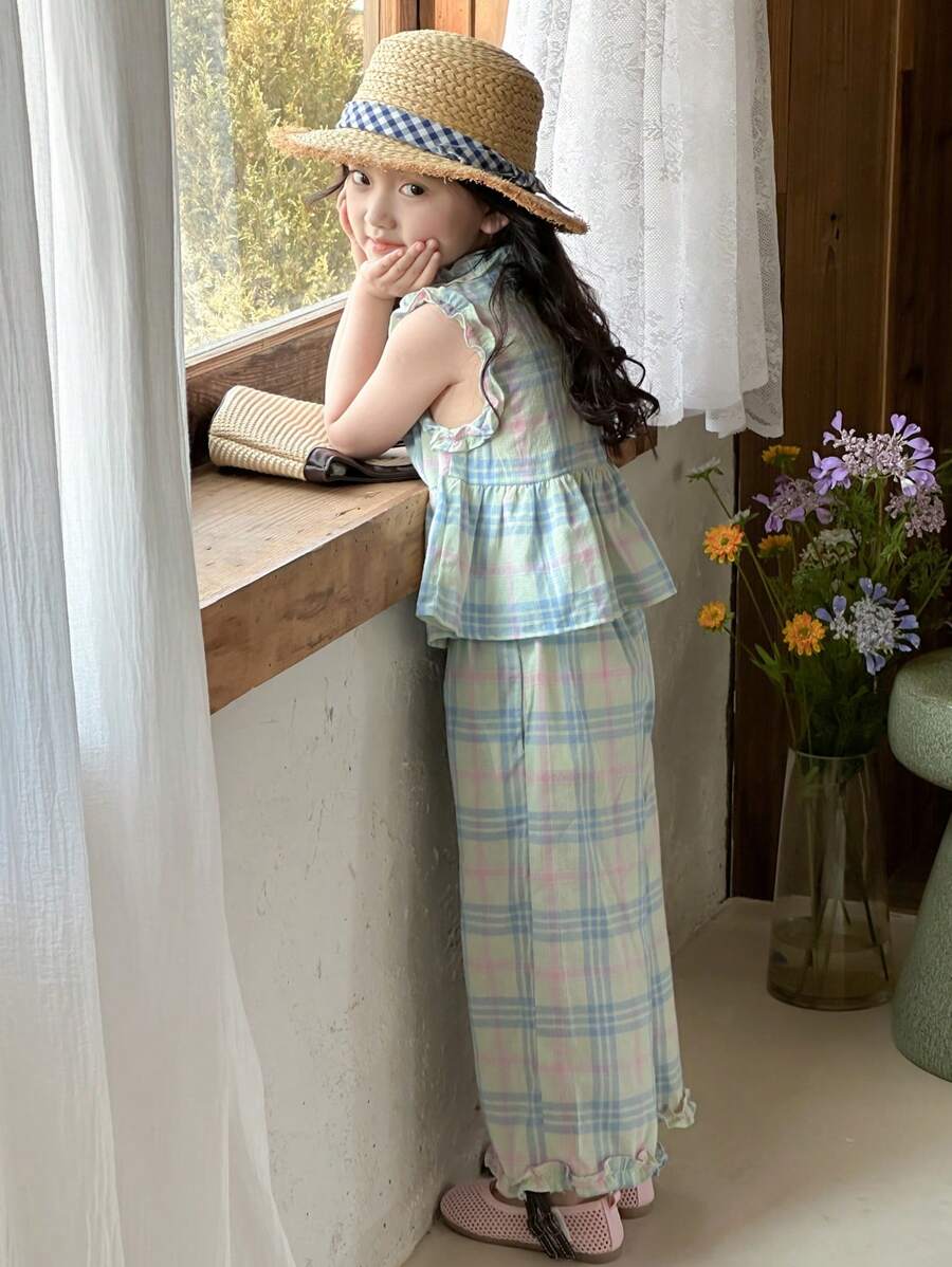 DAZY 小女孩两件套秋季度假装 - 彩色 - 查看 1