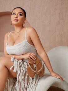 CUCCOO CURVES Sandales plates évasées en style bohème tressé pour femmes, idéales pour les vacances à la plage et le style décontracté avec perle