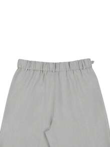 Manfinity Mode Men's Solid Color Tapered Suit Pants, Suitable For Business & Commute Men Clothing Men Pants - Light Grey - View 6