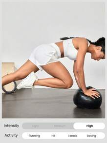 GLOWMODE 4 英寸 VitalSwift 速干超轻中腰抽绳腰部反光跑步短裤内置防臭内衣拉链口袋高强度健身跑步训练 - 白色 - 查看 8