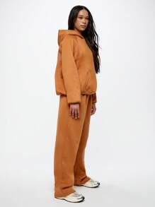 SUMWON WOMEN Sudadera con capucha esencial oversize y bolsillo canguro, ropa deportiva casual para otoño e invierno, perfecta para entrenamiento, gimnasio y tiempo libre