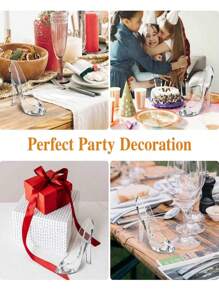 SHEIN 1/2 piezas Adornos de cristal acrílico con forma de zapato de tacón alto como regalo de cumpleaños, decoración del hogar, manualidades, figuras de boda, decoraciones en miniatura, suministros para fiestas, decoración navideña