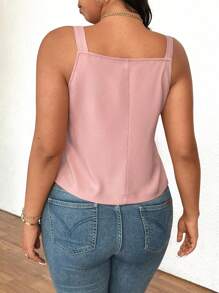 Calvaya Camiseta de tirantes elegante y de moda, versátil y casual, para mujer de talla grande