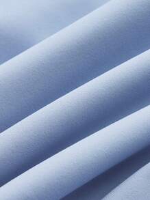 Swim Oasis Plus Size Women's Colorblock Twist Front One-Piece Swimsuit With Cover Up Skirt, For Summer Beach Vacation - Blue - View 7