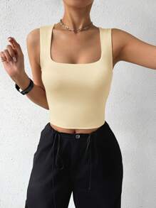 SHEIN Essnce 百搭休闲百搭纯色背心