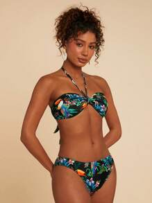 Travachic Women's Swimwear Top, Suitable For Beach Vacation In Summer - Black - View 4