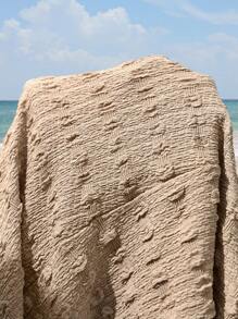 SHEIN Solid Color Backless Tie-Up Sleeveless Bodycon Maternity Beach Dress For Vacation Spring Women's Dress - Khaki - View 4