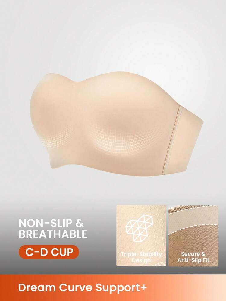 Reggiseno donna senza spalline push-up con ferretto, top a canotta, corsetto basic, reggiseno da sposa a metà