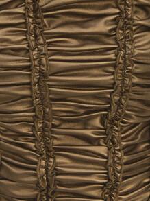 SHEIN Unity Women Summer Fashionable Bandeau Top Ruched Cowgirl