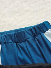 Set de 6 piezas de camiseta de manga corta tricolor y shorts para niños pequeños en estilo casual deportivo y universitario, adecuados para uso diario, escuela, salidas y deportes, de primavera/verano. Brinda múltiples opciones de mezclar y combinar para niños pequeños. El diseño general es sencillo pero elegante, cómodo de usar. Este conjunto hará que los niños pequeños se sientan relajados y luzcan un look casual y con estilo. Será una opción práctica y a la moda en el guardarropa de los niños pequeños.