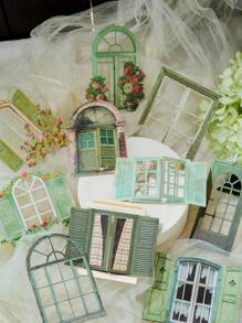 SHEIN 1 Pack Hollow Window Collage Card Sticker Pack Journal Stickers Journaling Supplies Cute Stickers Craft Supplies