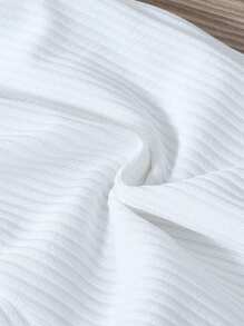 SHEIN 2pcs Young Boy Casual Half-Zipper Ribbed Top And Shorts Set, Versatile And Comfortable For Summer, Suitable For Outings And Various Occasions, School, Campus, College