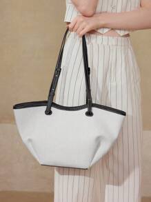 MOTF PREMIUM WOMEN'S FASHION MINIMALIST LARGE CAPACITY TOTE BAG FOR COMMUTING - Multicolor - View 7