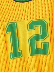 Manfinity Homme Men's Knit Short Sleeve Top, Minimalist And Fashionable For Summer, Fall/Winter - Yellow - View 5