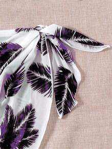 SHEIN Swim 3pcs/Set Halter Bikini Set For Summer Beach Vacation - Purple - View 5