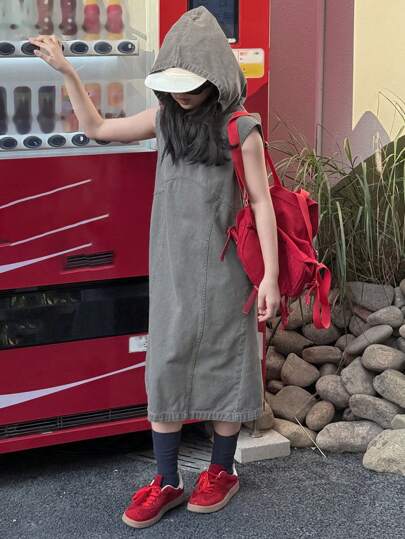 Dazy Kids 青少年女孩牛仔背带裙，适合秋季/节日