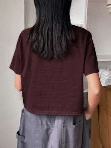 DAZY 女士标语印花短款短袖 T 恤 DO WHAT YOU WA 夏季