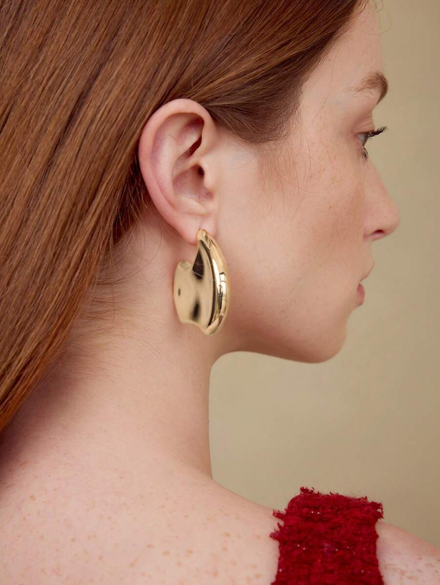 MOTF PREMIUM NOTCHED ASYMMETRIC SHAPED DANGLE EARRINGS