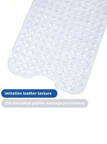 1 tấm thảm nhà tắm thiết kế trong suốt hiện đại - Thảm bồn tắm PVC mềm chống trượt , chống bụi bẩn, dễ vệ sinh, có nhiều giác hút và lỗ thoát nước, thảm nhà tắm có thể giặt bằng máy, thích hợp để tắm vòi sen (Vui lòng chọn kích thước phù hợp) - Trong sáng - Xem 4