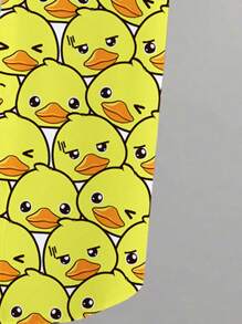 Manfinity Joysei Men's Funny Yellow Duck Print Short Sleeve Shirt - Yellow - View 4