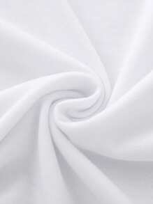 3件套男婴休闲创意蜘蛛网和蜘蛛图案印花圆领短袖连体衣，亲子装（单独出售） - 白色 - 查看 5