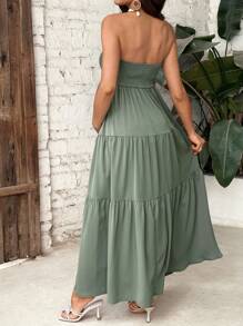 SHEIN 纯色无袖长款休闲孕妇装