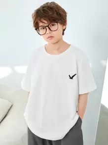 Tween Boy Eagle Embroidery Tee