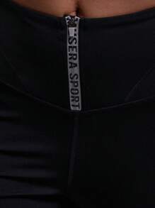 Musera Sport Zip Detail High Waisted Sports Leggings, Padel, Tennis, Pickleball Gym Fitness