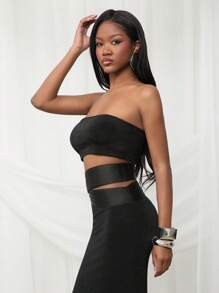 NYA SZN Top Spring Strapless Cropped Tube Festival Summer Sexy Vacation Brunch Wedding Guest Special Occasion Bridal Dinner Prom Outfits For Women