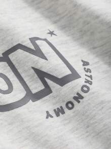 DAZY Women's Summer Casual Short Sleeve T-Shirt With Letter Print And Raglan Sleeve,Crop Tops Women - Grey - View 7