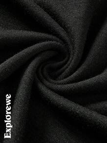 Tween Boy 时尚户外灯笼文字复古印花黑色圆领短袖 T 恤，夏季