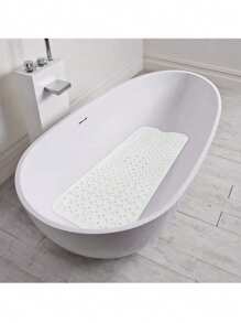 1 tấm thảm nhà tắm thiết kế trong suốt hiện đại - Thảm bồn tắm PVC mềm chống trượt , chống bụi bẩn, dễ vệ sinh, có nhiều giác hút và lỗ thoát nước, thảm nhà tắm có thể giặt bằng máy, thích hợp để tắm vòi sen (Vui lòng chọn kích thước phù hợp) - Trong sáng - Xem 6