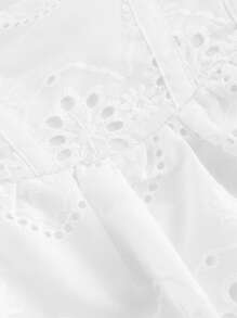SHEIN MOD 女款白色复古浪漫花卉印花半身裙 - 白色 - 查看 4