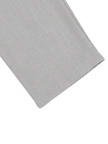 Manfinity Mode Men's Solid Color Tapered Suit Pants, Suitable For Business & Commute Men Clothing Men Pants - Light Grey - View 7