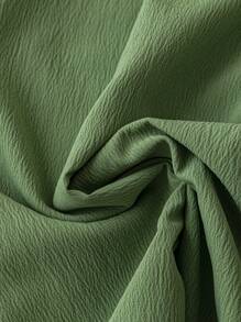 Linhara Plus Size Women Sleeveless Ruffle Trim V-Neck Casual Midi Dress With Pleated Details, Comfortable For Daily Commuting