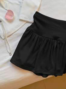 Comfortcana 女士简约纯色裙子，夏季时尚