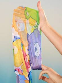 SHEIN X Care Bears 男女款休闲满版熊印花网眼短袖 T 恤 - 彩色 - 查看 8