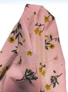 CottageSlumber Square Neck Contrast Lace Floral Print Nightgown Babydoll Perfect Summer, Moo Moo Bountiful Floral Splendor - Pink - View 7