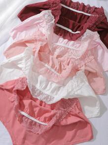 100% Cotton Plus Size Comfort Multipacks Briefs, 5pcs/Pack - Multicolor - View 3