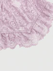 ROMWE Kawaii Áo ren mỏng ngọt ngào cho nữ, thời trang cho mùa hè - Màu Hồng baby - Xem 4