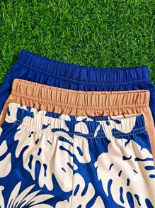 SHEIN Playful Pals Baby Boy 6 Packs Outfit - Stripe, Botanical Print, & Solid Color 3 Different Coordinate Sets, Suitable For Baby Boys To Wear In Summer For Any Occasion, Versatile & Casual Vacation Style - Multicolor - View 6