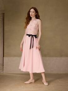 MOTF PREMIUM 女士玛丽珍款平底鞋，舒适简约，通勤百搭 - 淺粉色 - 查看 7