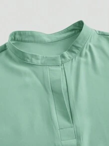 TaskEZ 纯色短袖和长裤手术服套装 - 薄荷綠 - 查看 8
