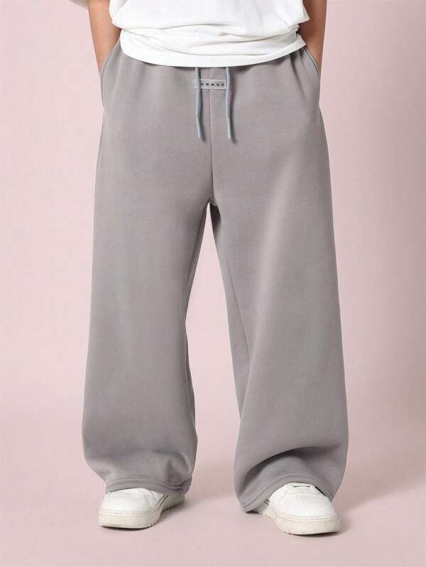 SUMWON Pantaloni sport sport, pantaloni de trening, cu manșetă elastică, din fleece, confortabili, de iarnă, lenjerie de pat, antrenament, pantaloni sport casual cu buzunare