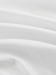 SHEIN MOD 女士白色环绕式系带蝴蝶结蝙蝠袖衬衫、女士衬衫、闪光衬衫、新年上衣