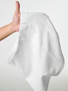 SHEIN PETITE Summer Women's High Waist White Shorts Basic Leggings,Petite Women Night Sexy - White - View 8