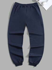 RueChic 男士棉质字母印花常规款运动裤