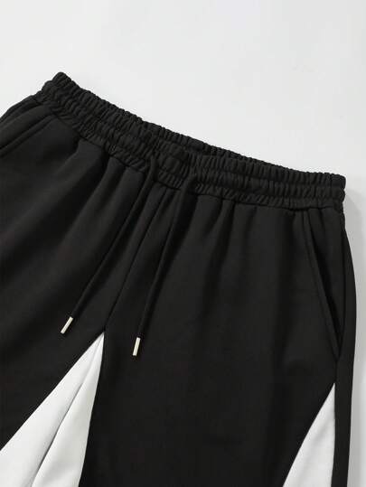 Street Life Men's Street Contrast Color Letter Print Casual Shorts