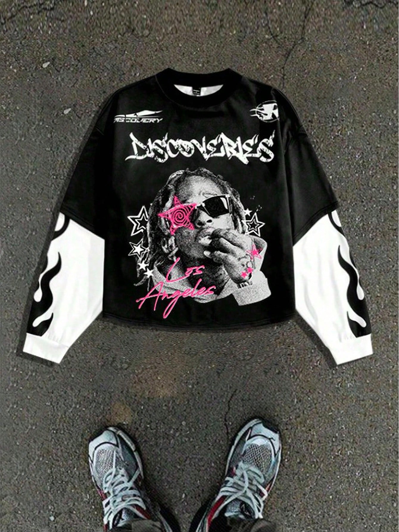 SHEIN Manfinity Dauomo Men's Casual Simple Long Sleeve T-Shirt, Suitable For Summer