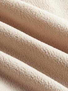 SHEIN EZwear Plus Size Heart Pattern Mesh Thermal Lined Leggings, Autumn/Winter - White - View 4